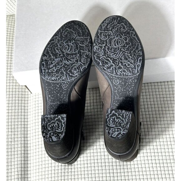 Josef Seibel Brown Leather Ladies Zippered Slip on Boots, Size EU 37, US 6.5 - Picture 5 of 5